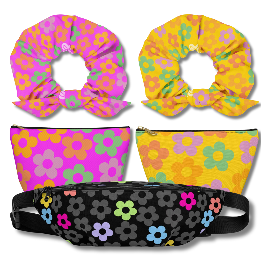 bright and colorful scrunchies for hair