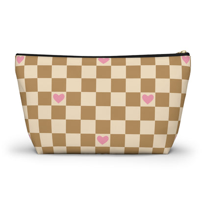 Checkerboard Hearts Sandy Pouch