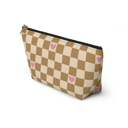 Checkerboard Hearts Sandy Pouch