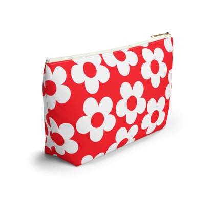 Red + White Mini Flower Pouch