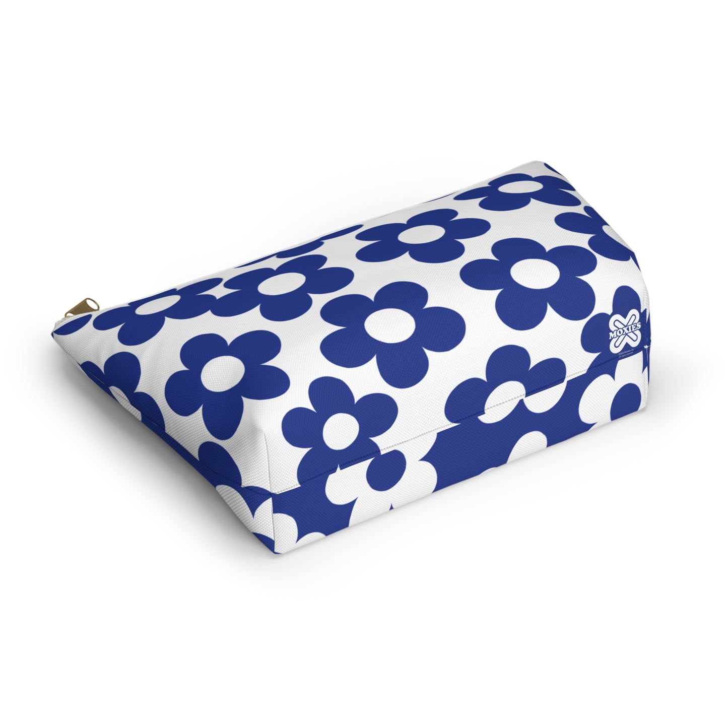 Navy + White Mini Flower Pouch