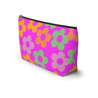 Hot Pink Mini Flower Pouch