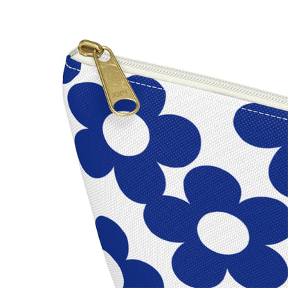 Navy + White Mini Flower Pouch