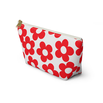 Red + White Mini Flower Pouch