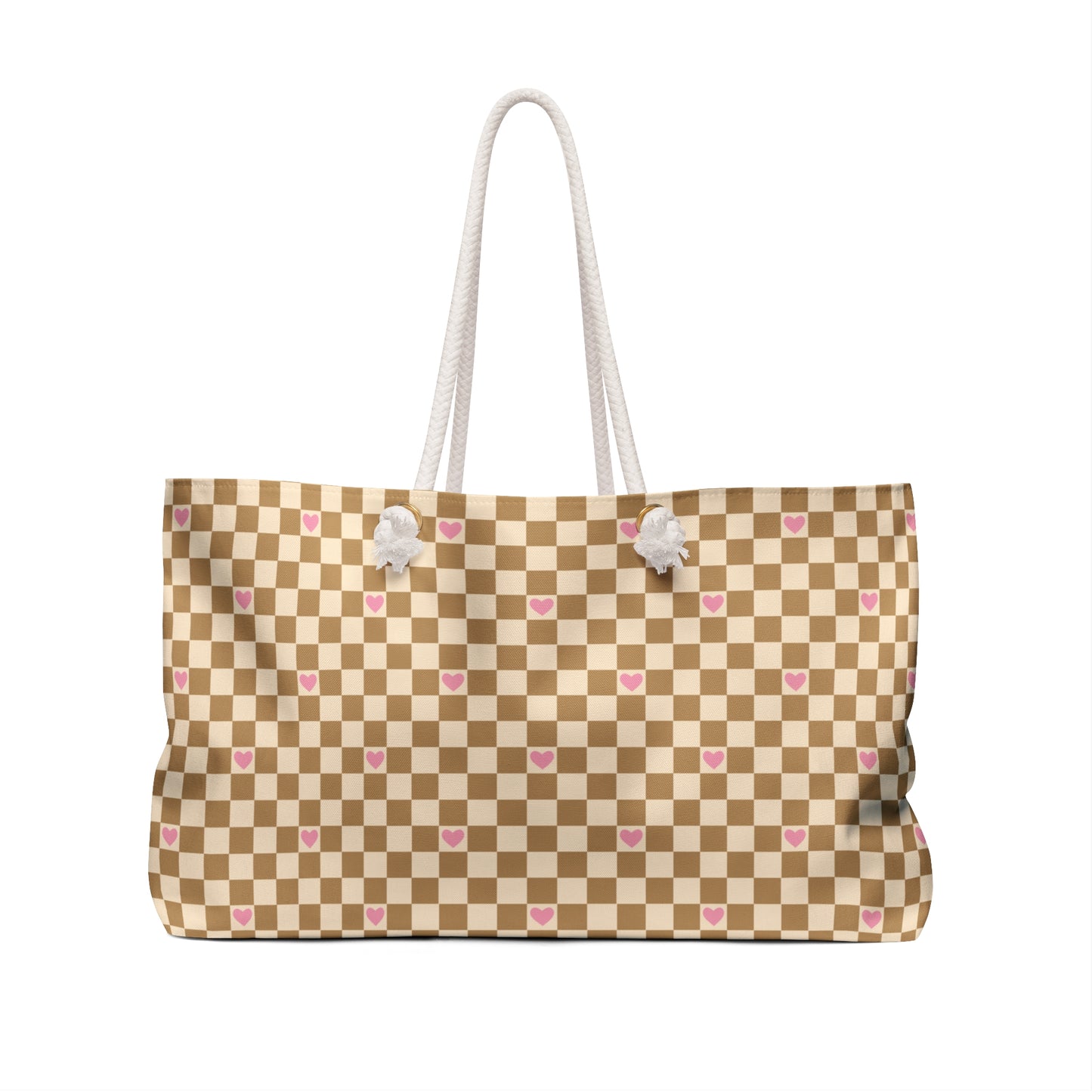 Checkerboard Hearts Sandy Weekender Bag