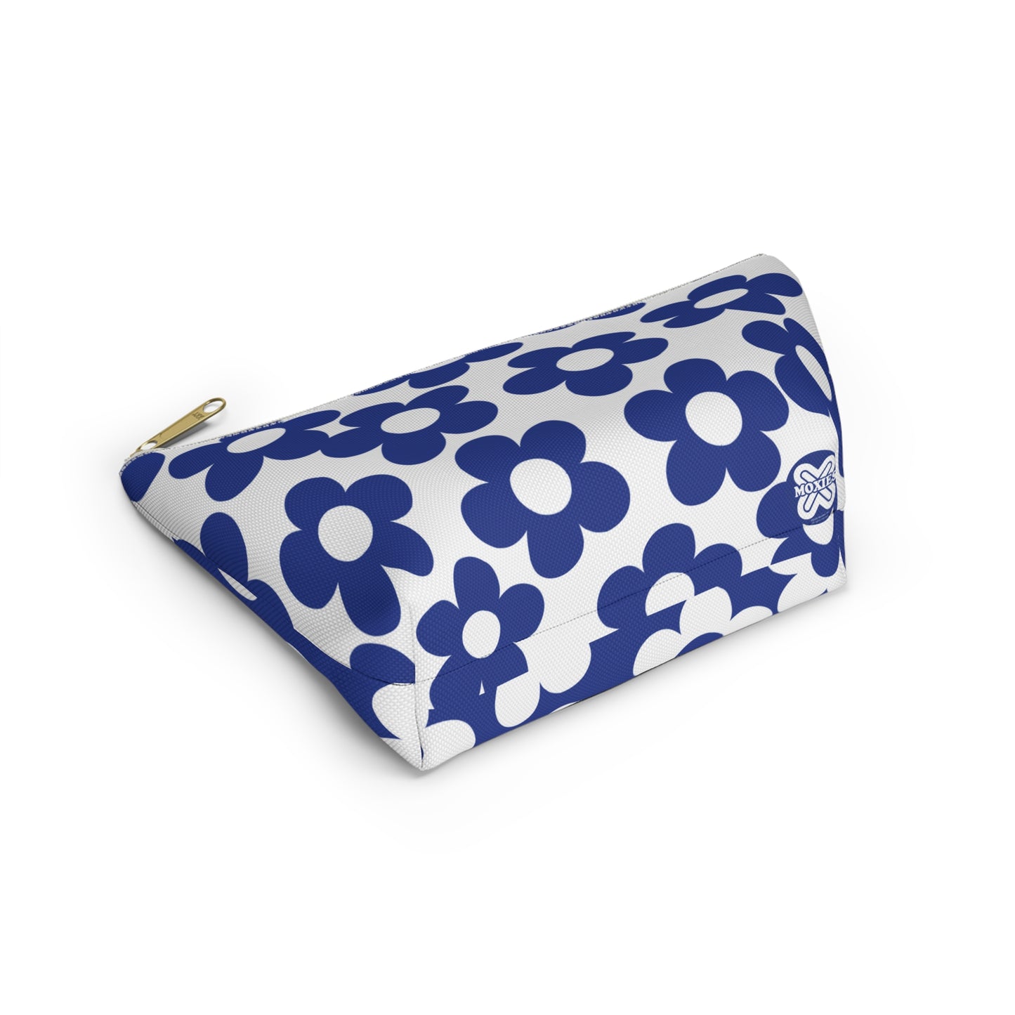 Navy + White Mini Flower Pouch