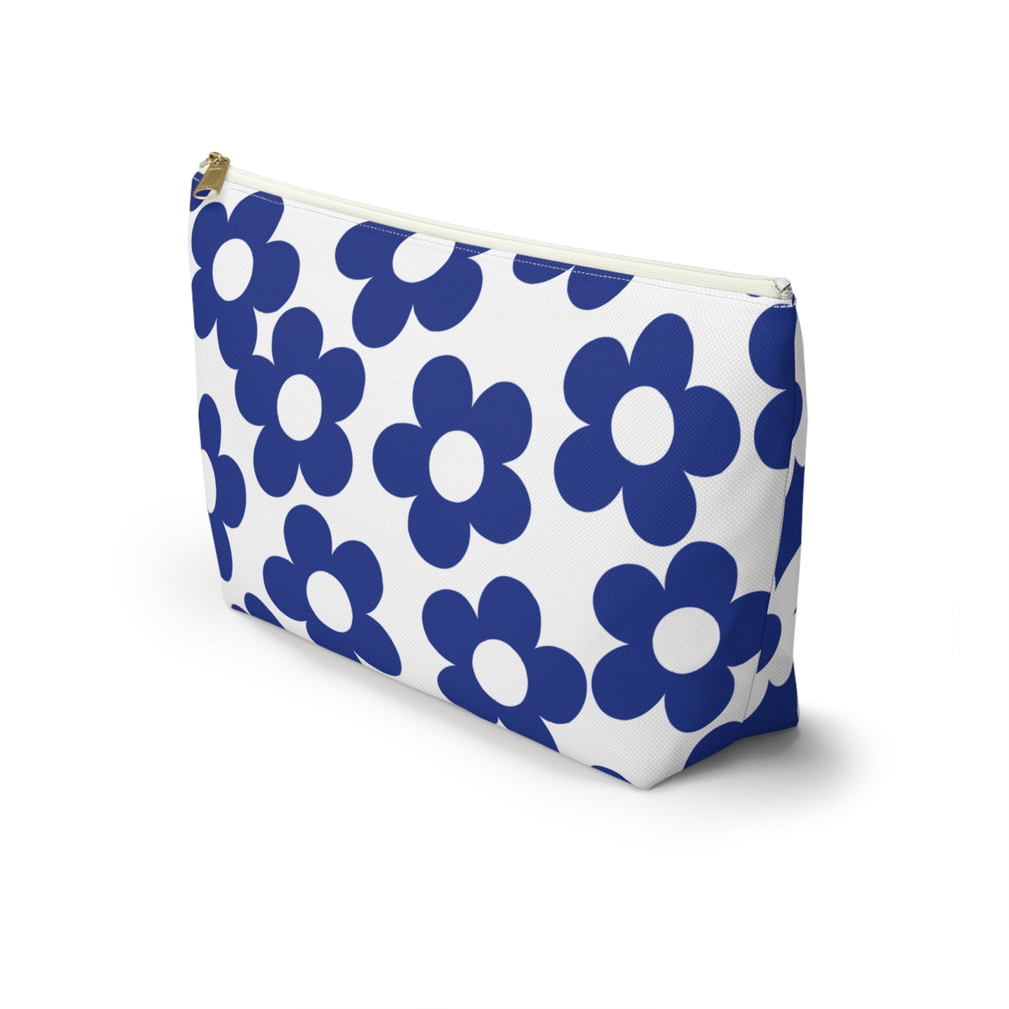 Navy + White Mini Flower Pouch