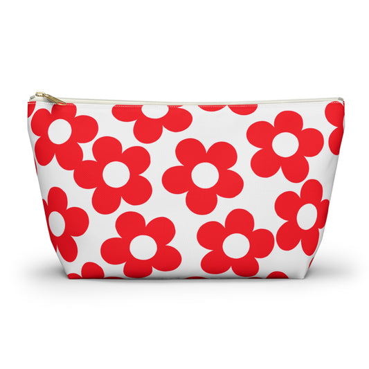 Red + White Mini Flower Pouch