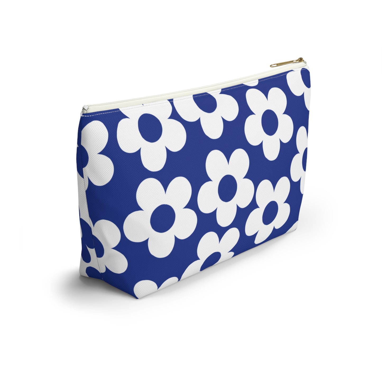 Navy + White Mini Flower Pouch