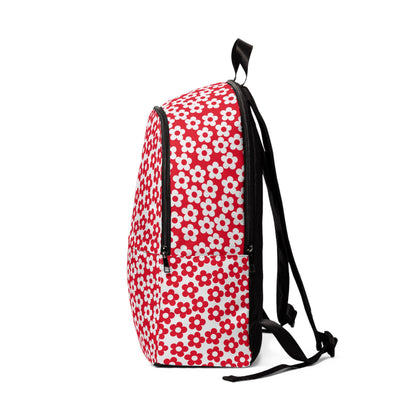 White  + Red Mini Flower Backpack