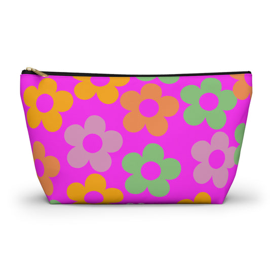 Hot Pink Mini Flower Pouch