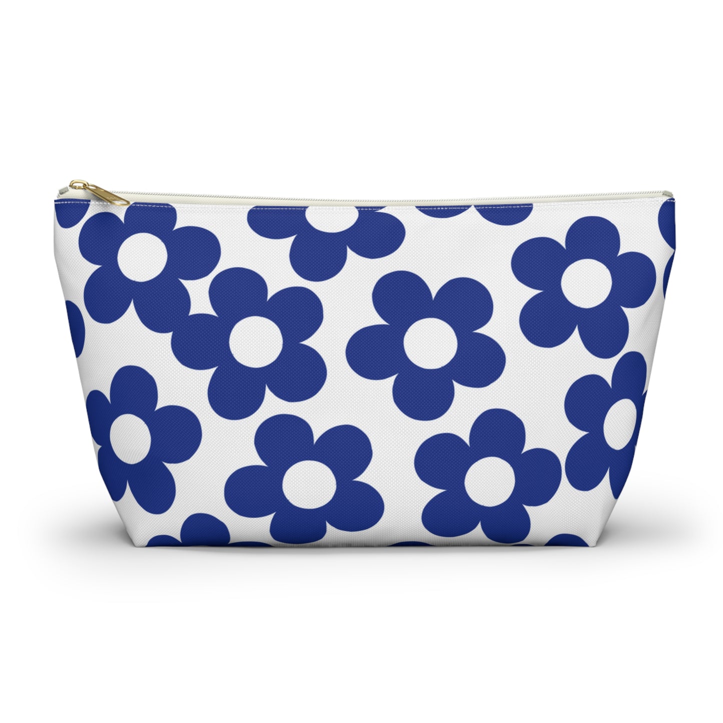 Navy + White Mini Flower Pouch