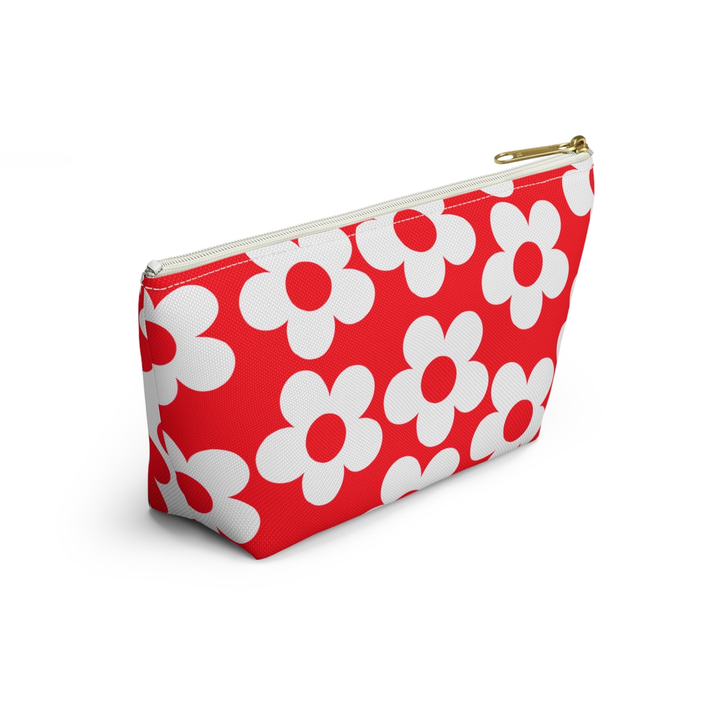 Red + White Mini Flower Pouch