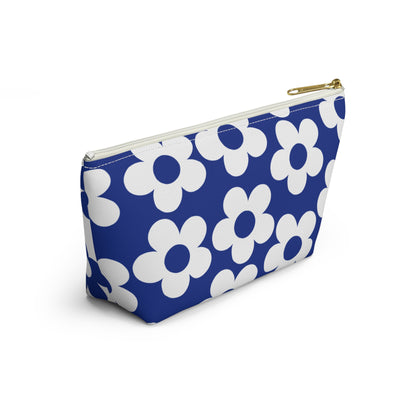 Navy + White Mini Flower Pouch