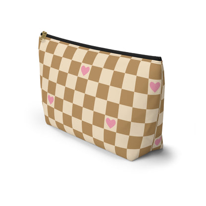 Checkerboard Hearts Sandy Pouch