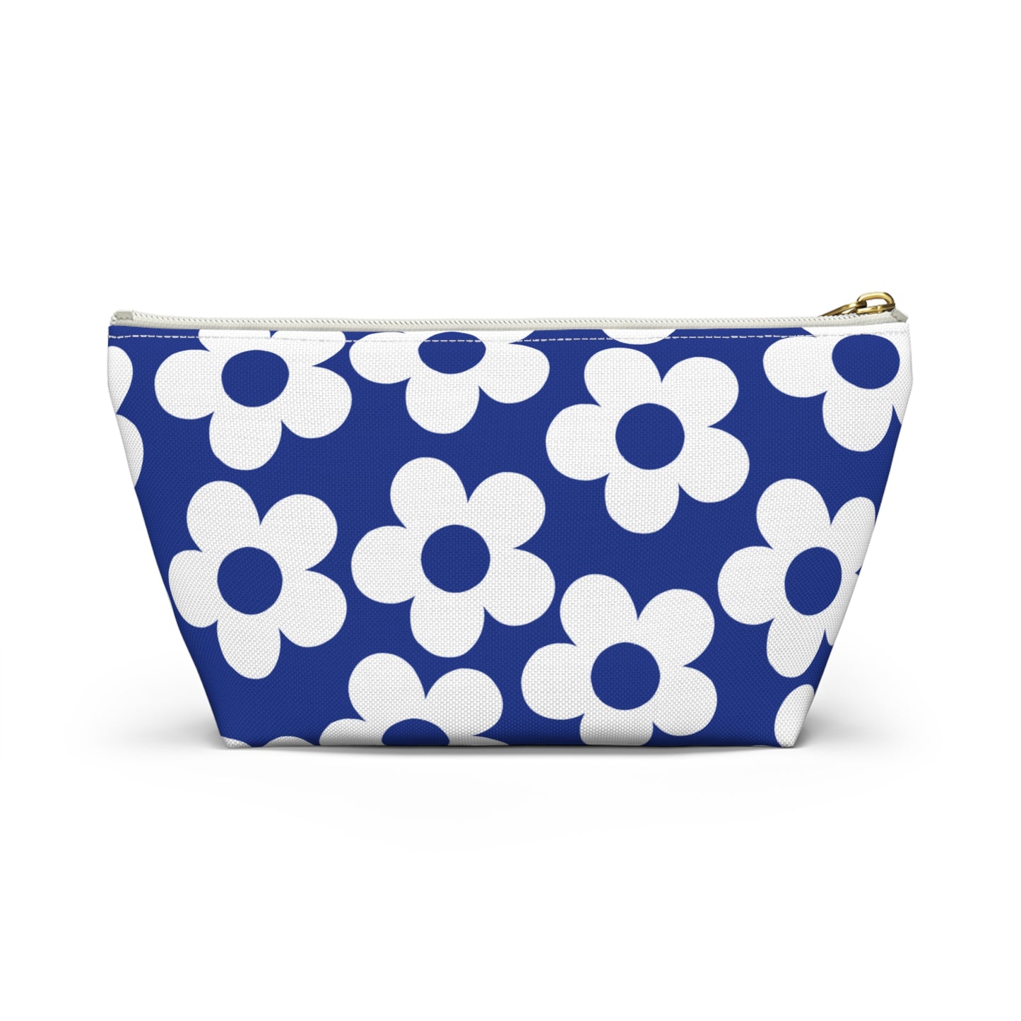 Navy + White Mini Flower Pouch