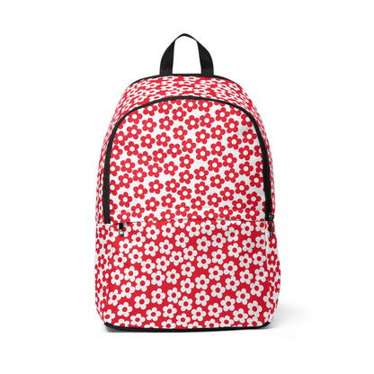 White  + Red Mini Flower Backpack