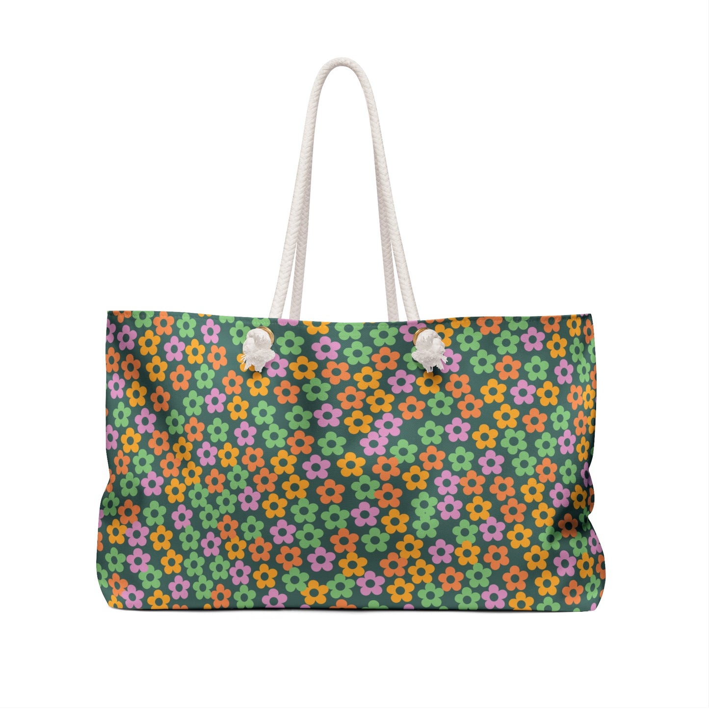 Khaki Mini Flower Weekender Bag