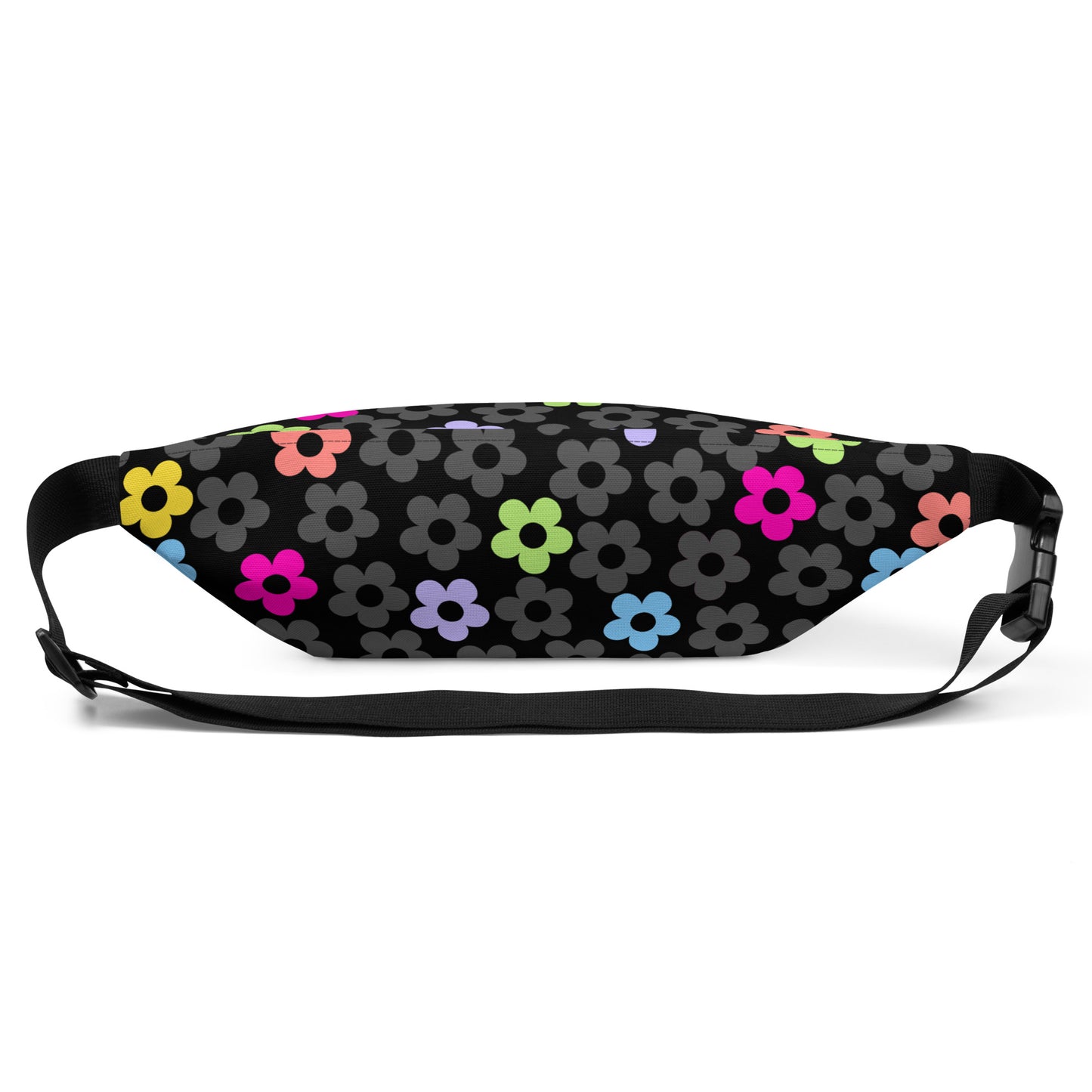 Moxies Black Mini Flower Belt Bag