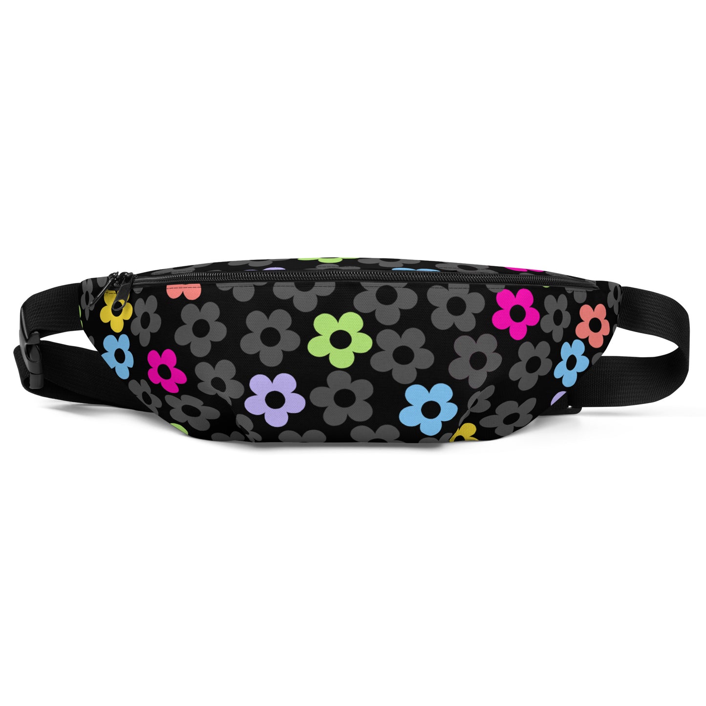 Moxies Black Mini Flower Belt Bag