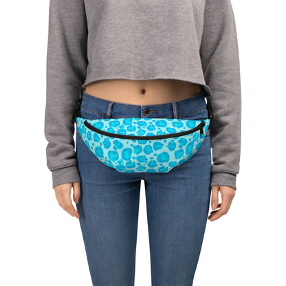 Moxies Blue Leopard Belt Bag