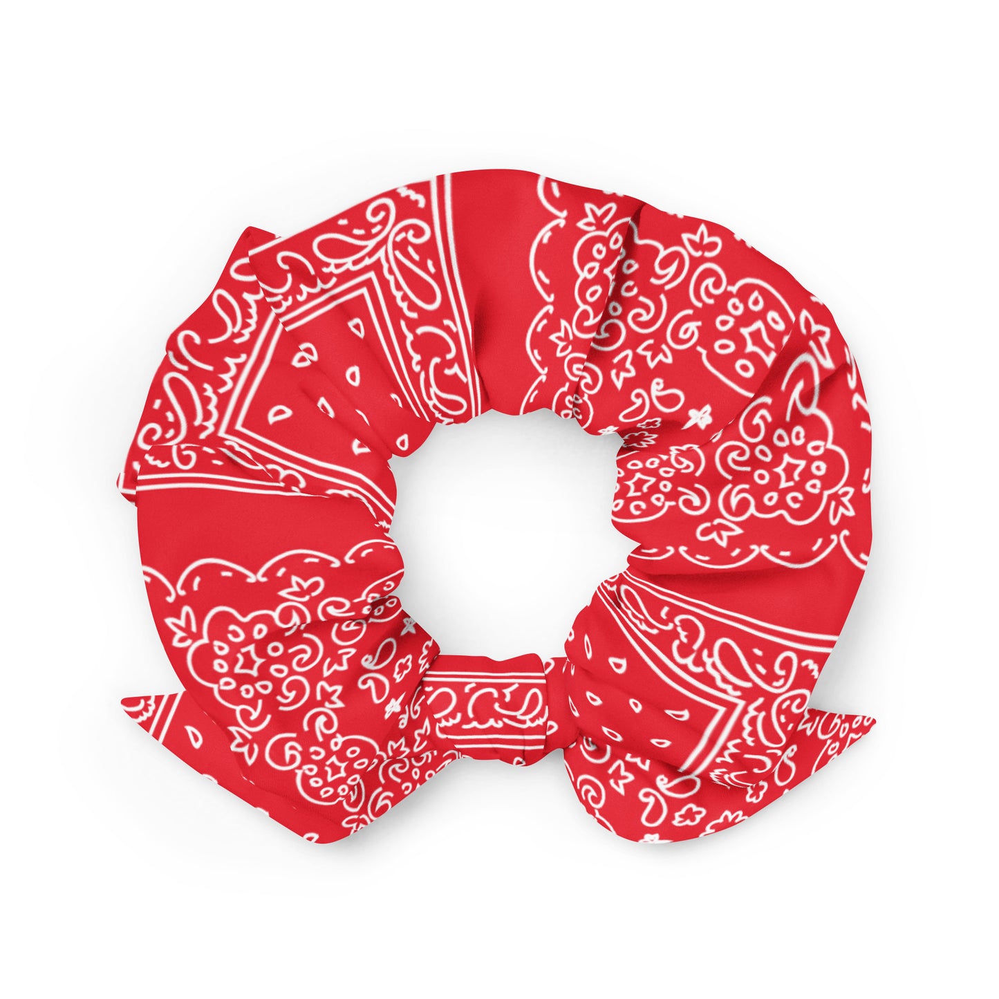 Red Bandana Scrunchie