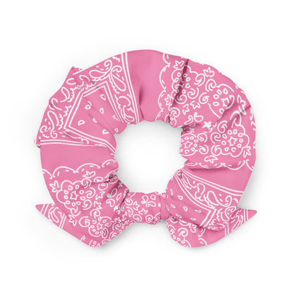 Pastel Pink Bandana Scrunchie