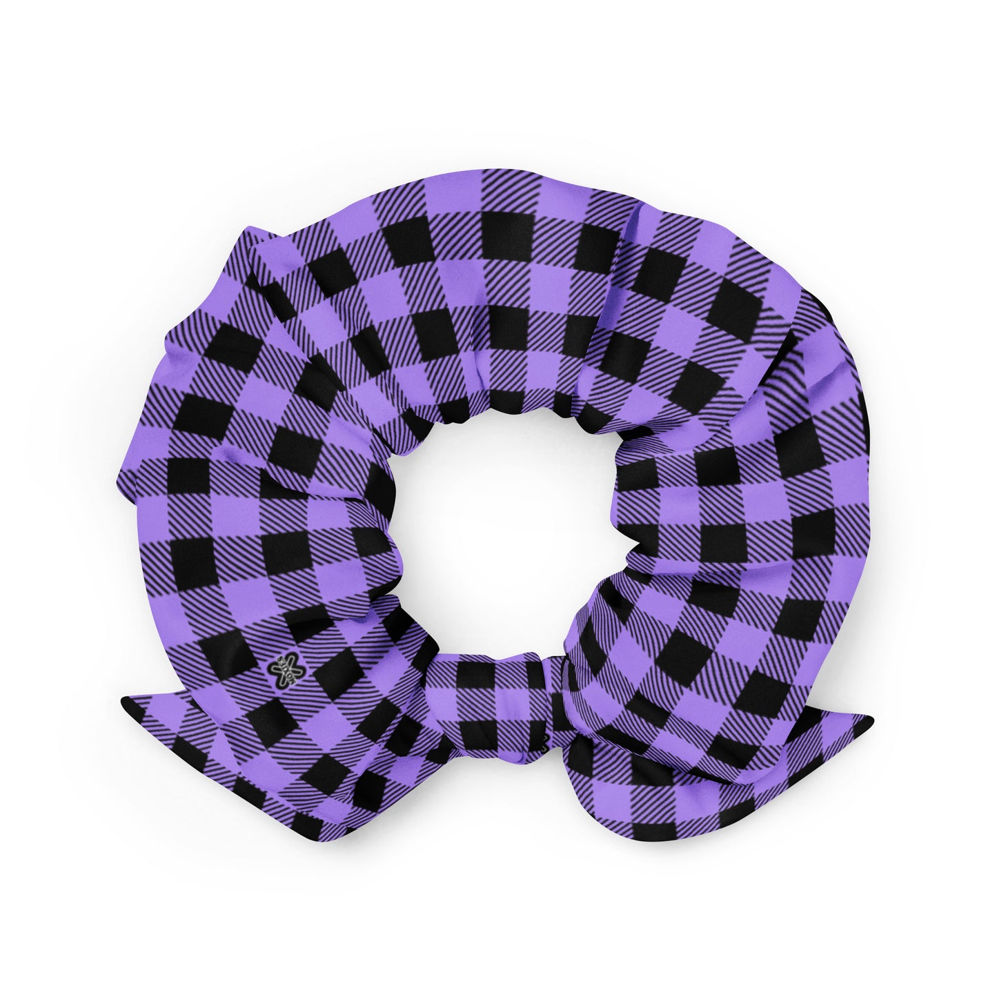 Purple Buffalo Plaid Scrunchie