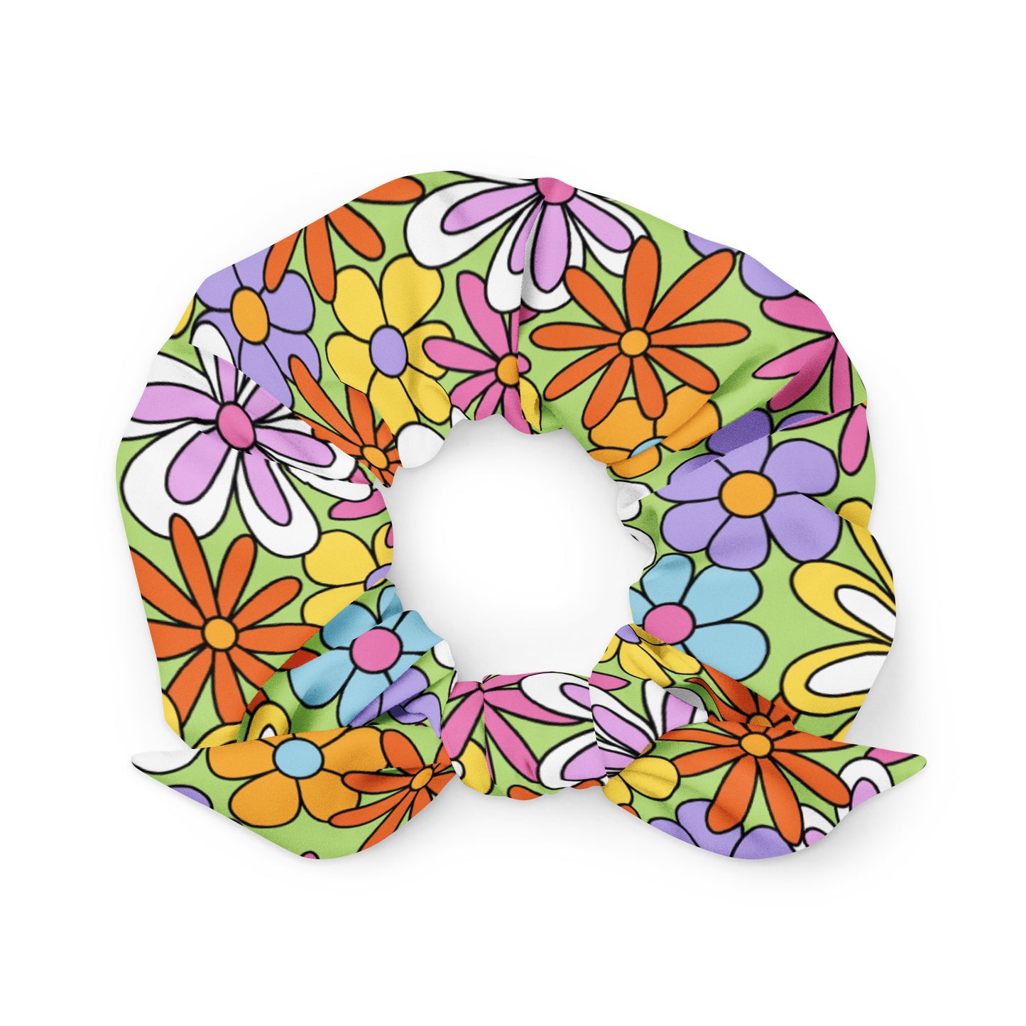 Flower Power Spring Scrunchie