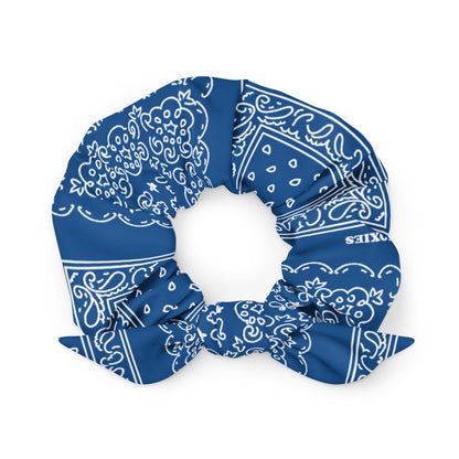 Blue Bandana Scrunchie