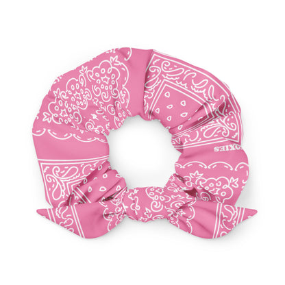 Pastel Pink Bandana Scrunchie