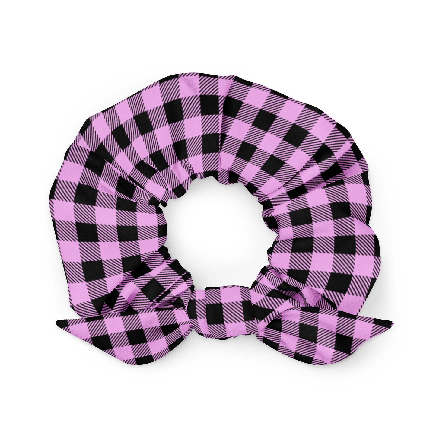 Bubblegum Buffalo Plaid Scrunchie