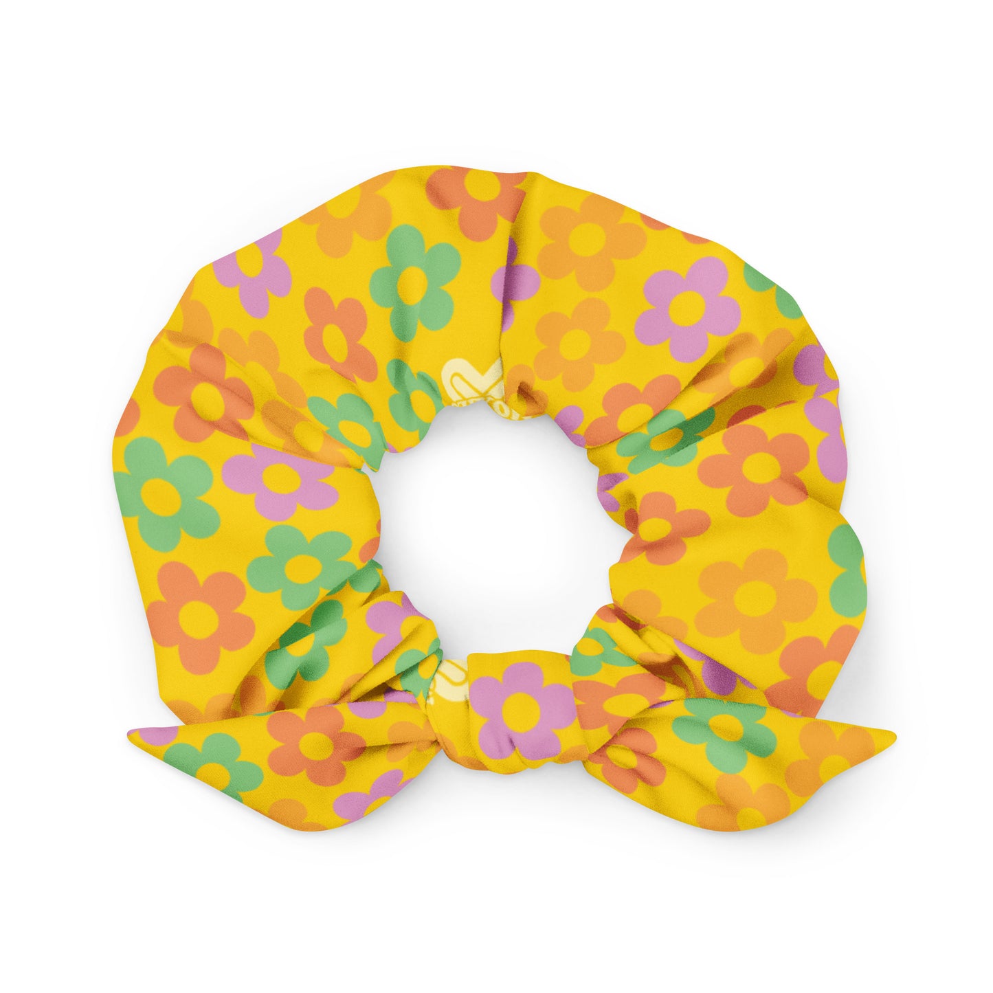 Sunny Mini Flower Scrunchie